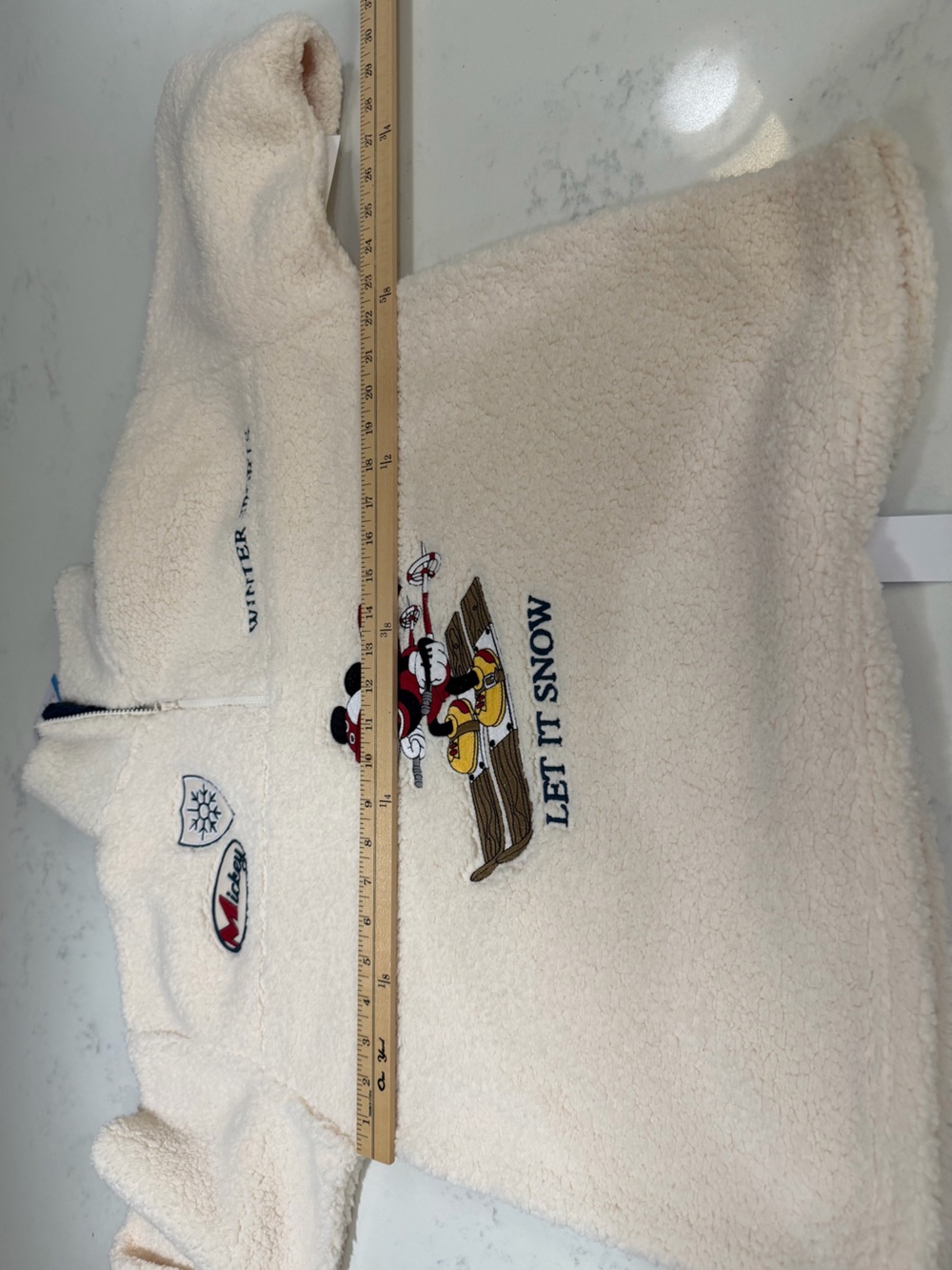 Snow Ski Plush Quarter-Zip Sweater - Cream - Picture 12 of 13